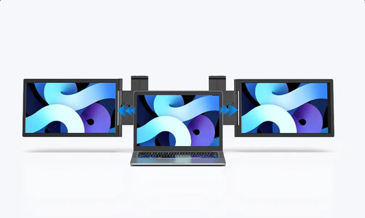 Tragbarer Laptop-Zweitbildschirm 14" – Triple Screen, Plug & Play für Mac & Windows